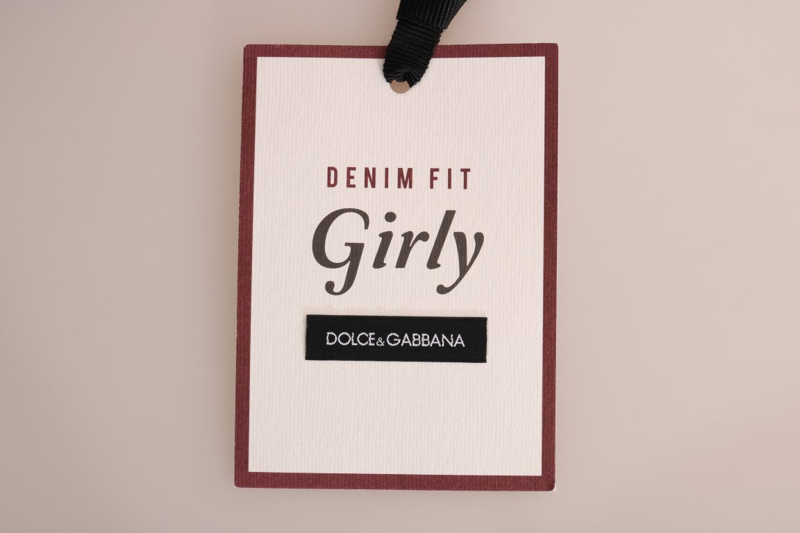 Jean slim à rayures bleues chic Dolce & Gabbana pour fille