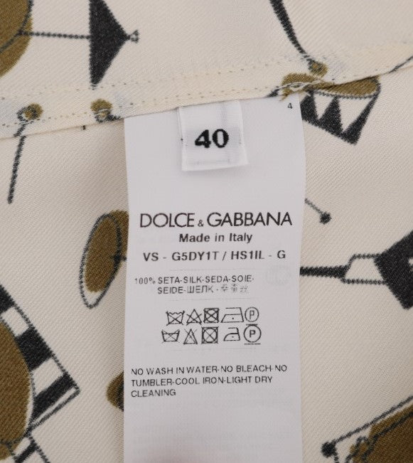 Chemise décontractée en soie exclusive Dolce & Gabbana pour homme – Motif Jazz