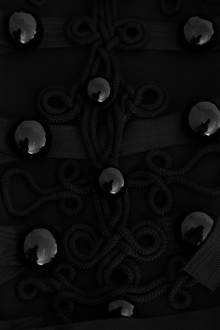 Veste trench courte noire et bleue chic Dolce & Gabbana