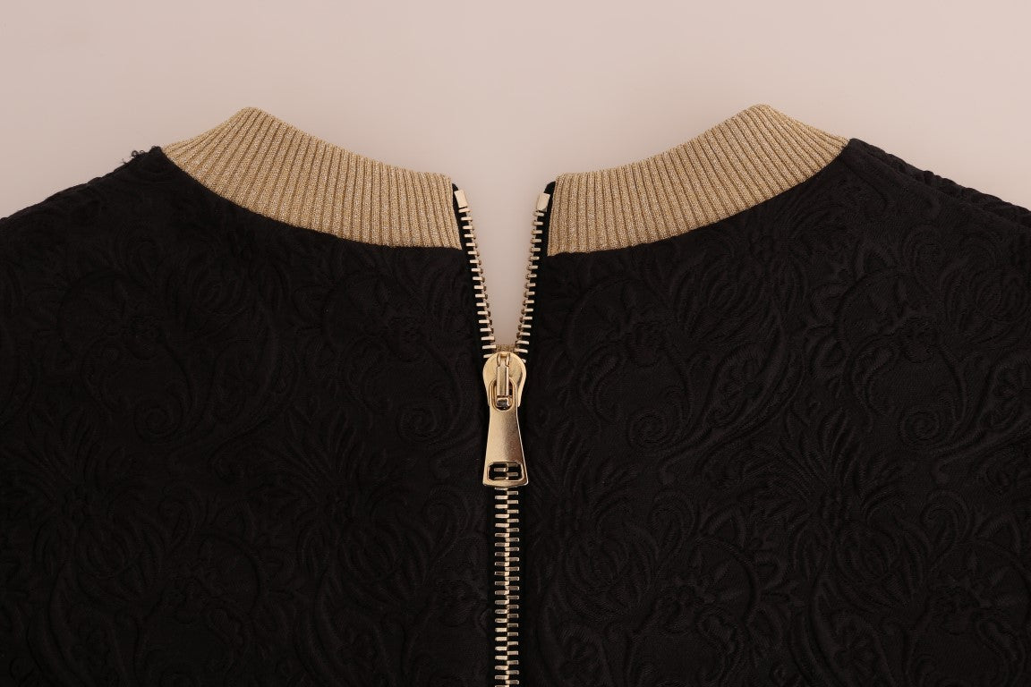 Pull en brocart noir à paillettes Dolce & Gabbana Enchanted