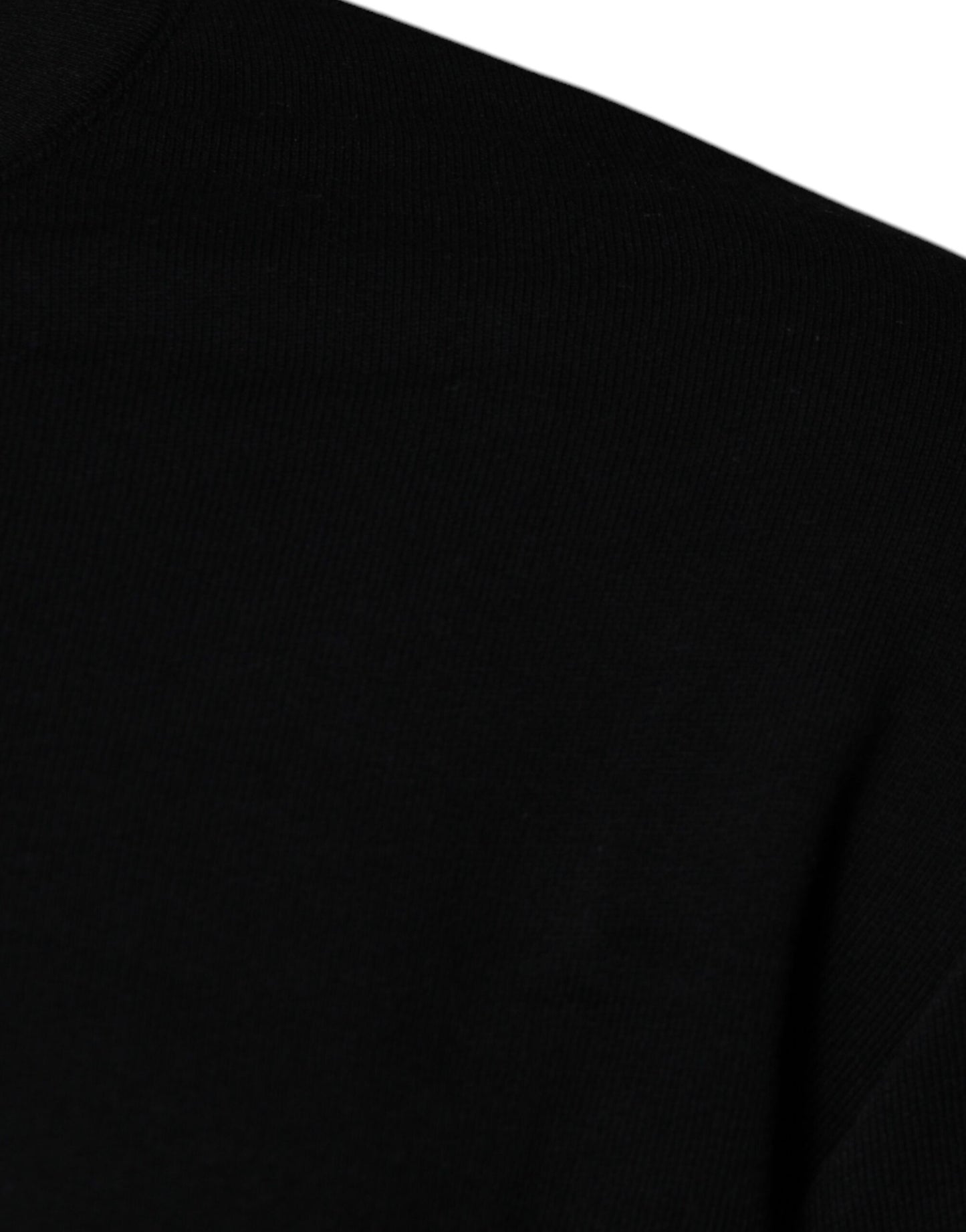 Pull ras du cou noir brodé Medusa de Versace
