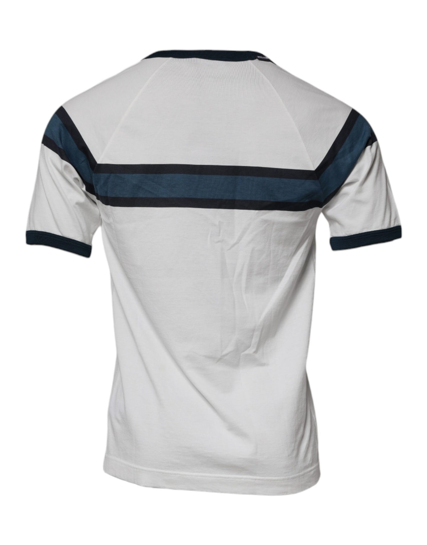 Dolce & Gabbana White DG Crown Cotton Crew Neck T-shirt by Dolce & Gabbana