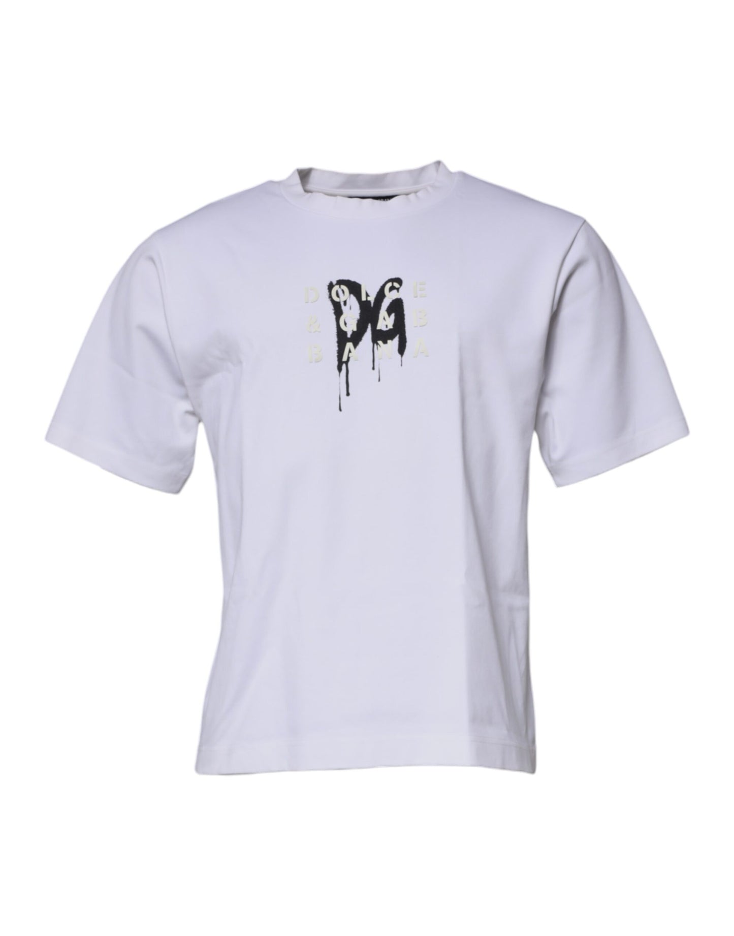 Dolce & Gabbana White DG Logo Crew Neck Short Sleeve T-shirt by Dolce & Gabbana