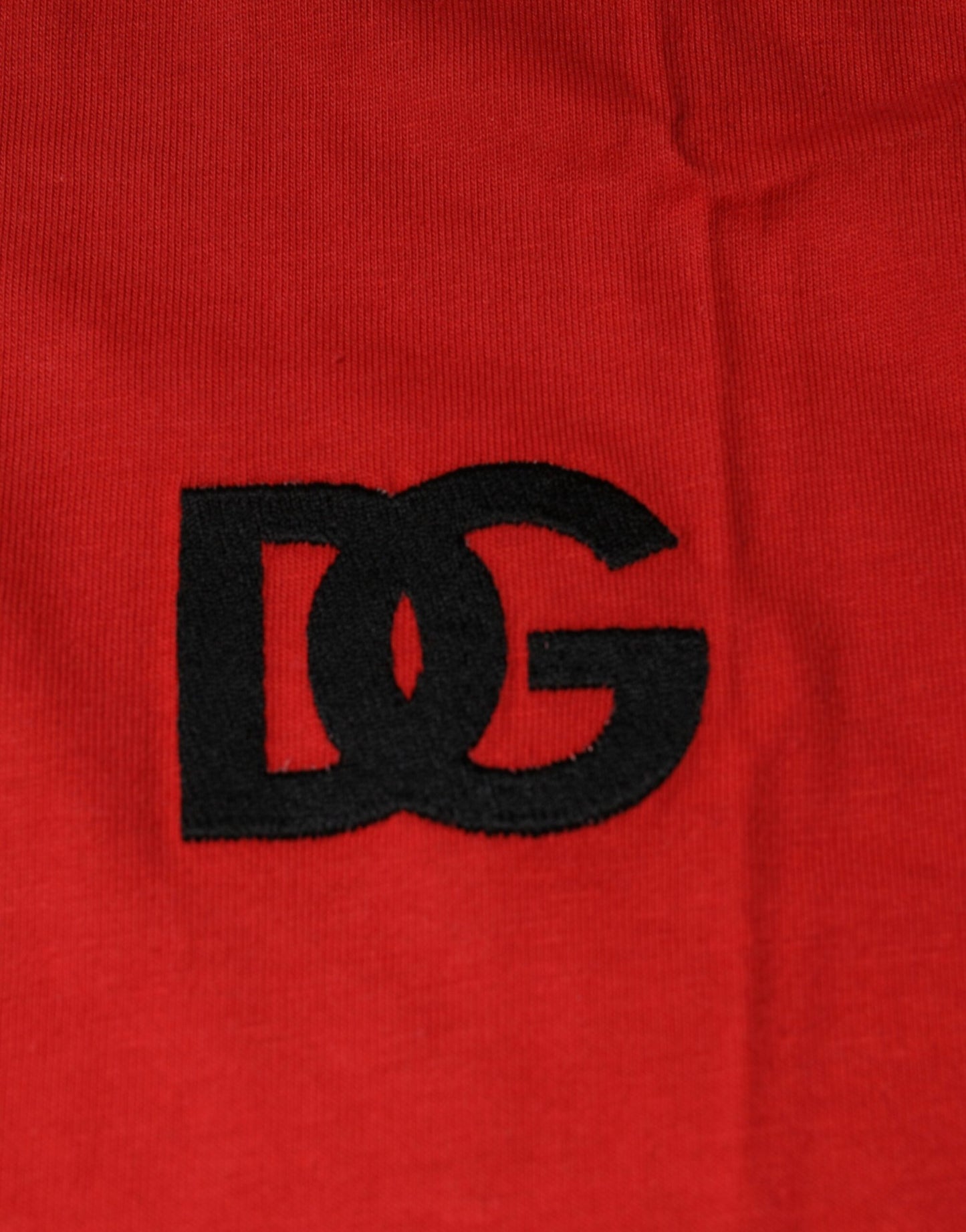 Dolce & Gabbana Red DG Logo Cotton Crew Neck T-shirt by Dolce & Gabbana