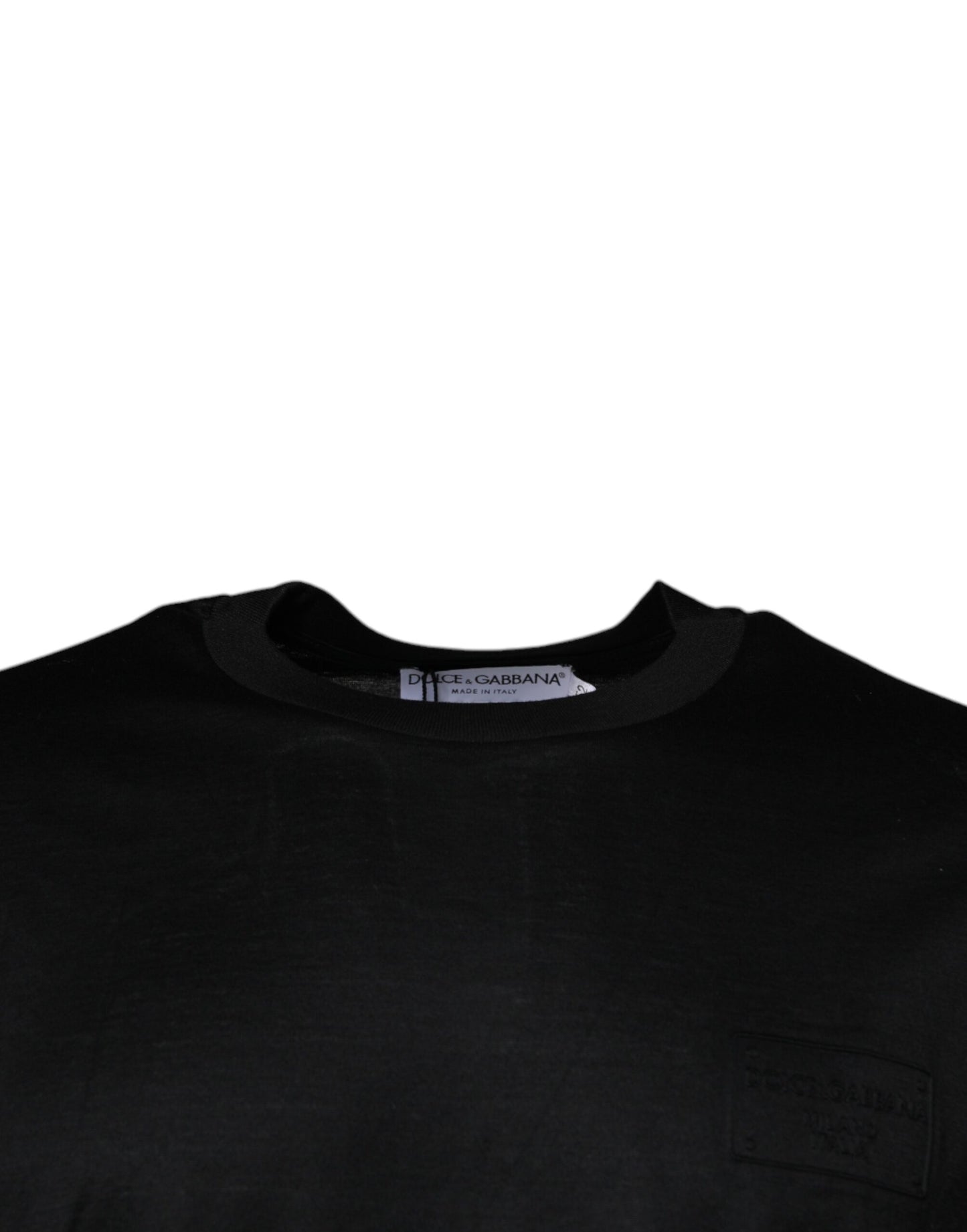 Dolce & Gabbana Black Crew Neck Short Sleeve T-shirt by Dolce & Gabbana