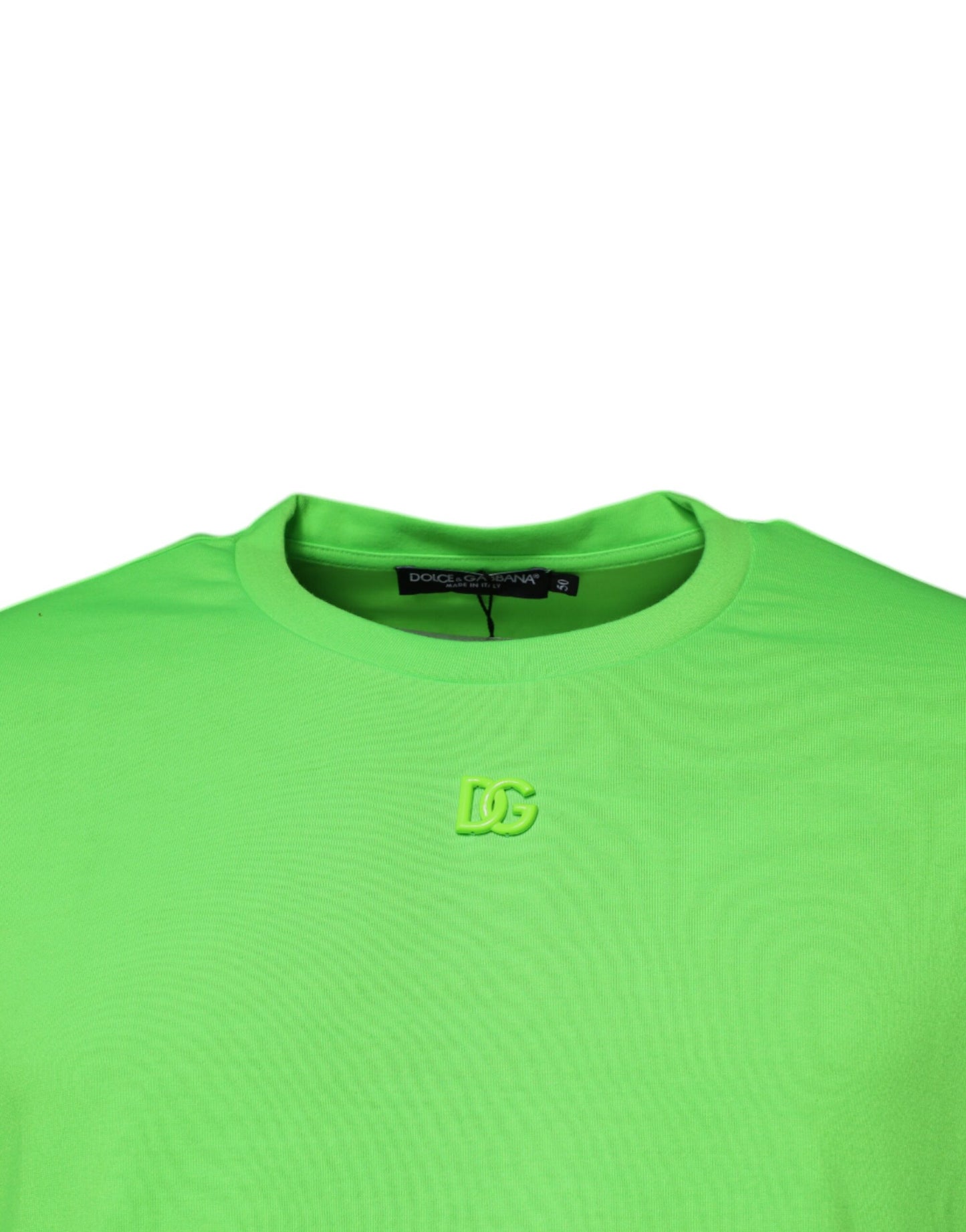 Dolce & Gabbana Green DG Logo Cotton Crew Neck T-shirt by Dolce & Gabbana