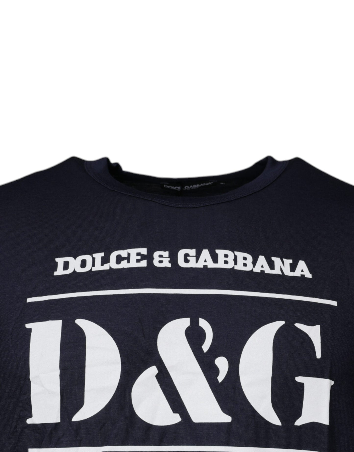 Dolce & Gabbana Blue D&G King Of Love Cotton Crew Neck T-shirt by Dolce & Gabbana