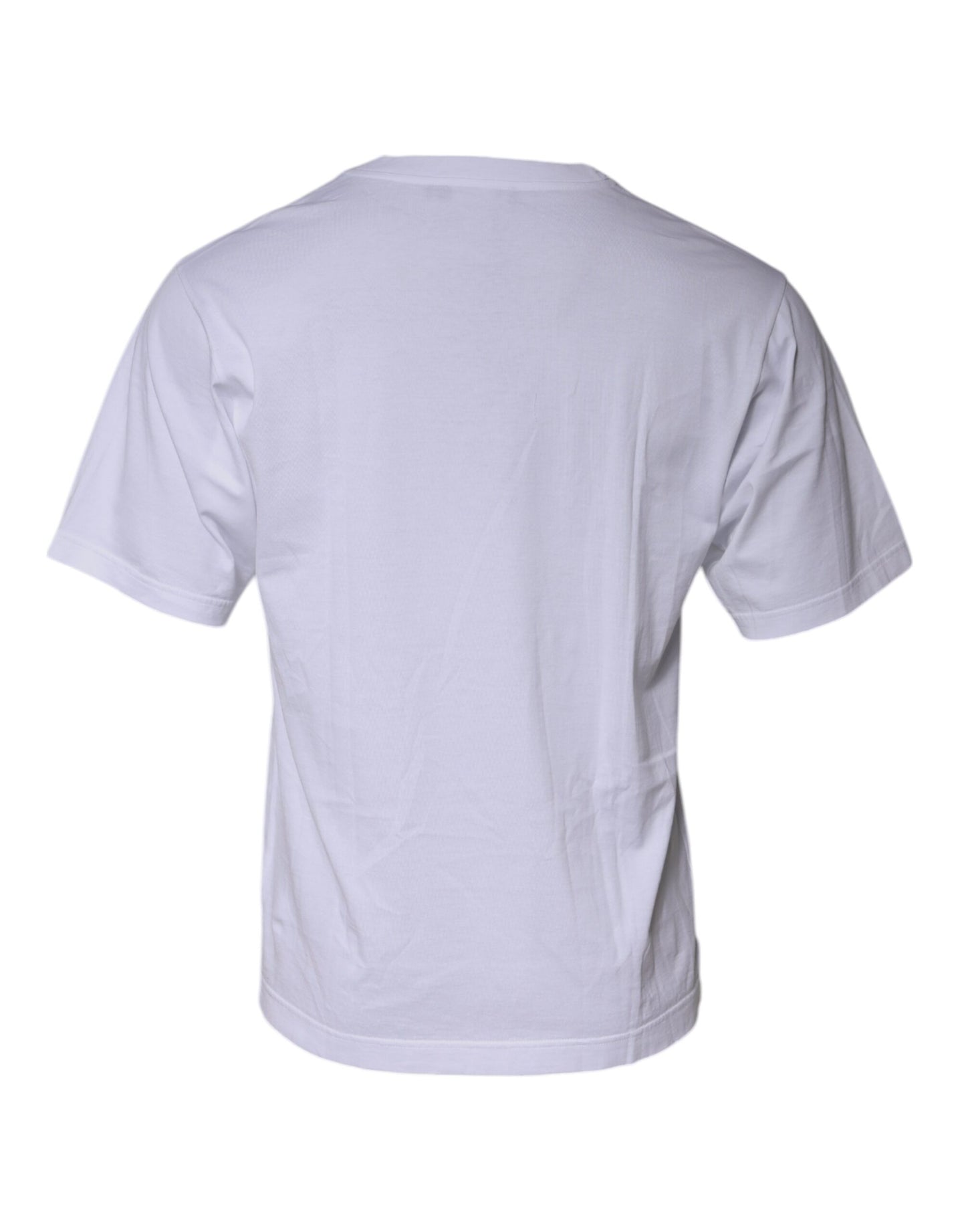 Dolce & Gabbana White Graphic Print Cotton Crew Neck T-shirt by Dolce & Gabbana