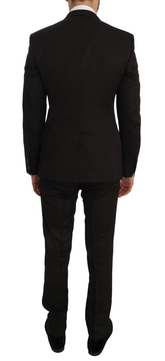 Costume Martini élégant en jacquard marron Dolce & Gabbana