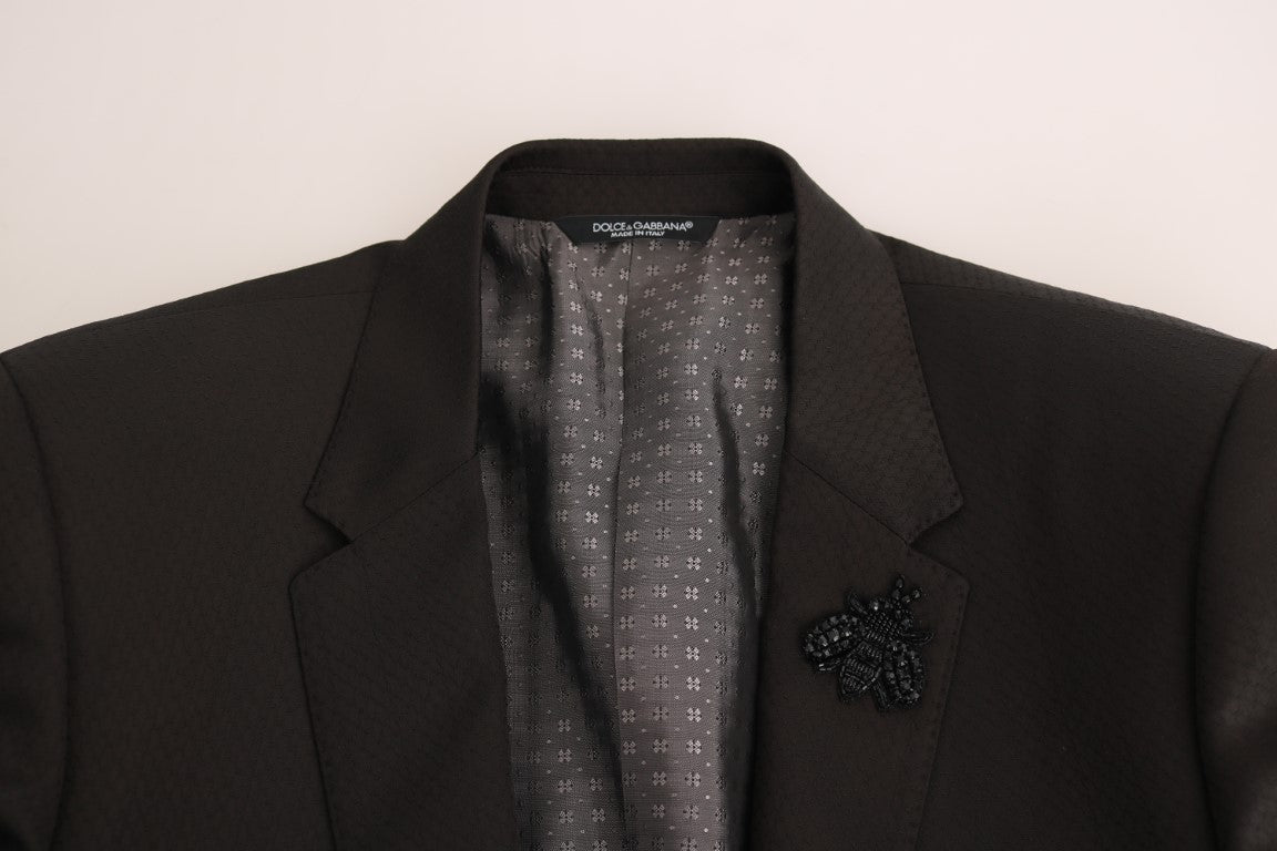 Costume Martini élégant en jacquard marron Dolce & Gabbana