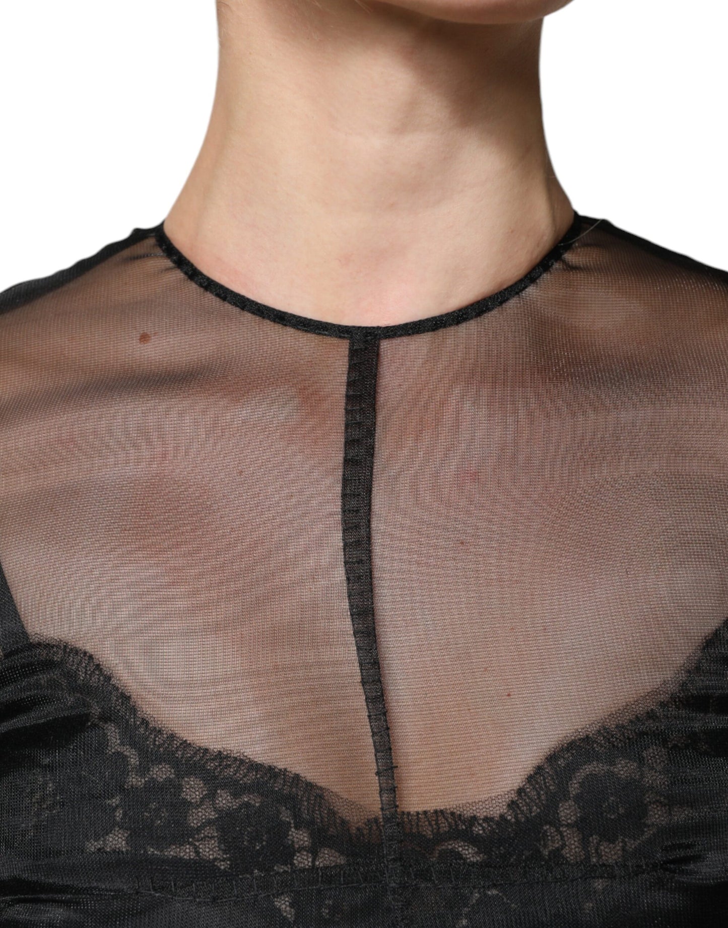 Dolce & Gabbana Black Tulle A-line Midi Cocktail Gown Dress by Dolce & Gabbana