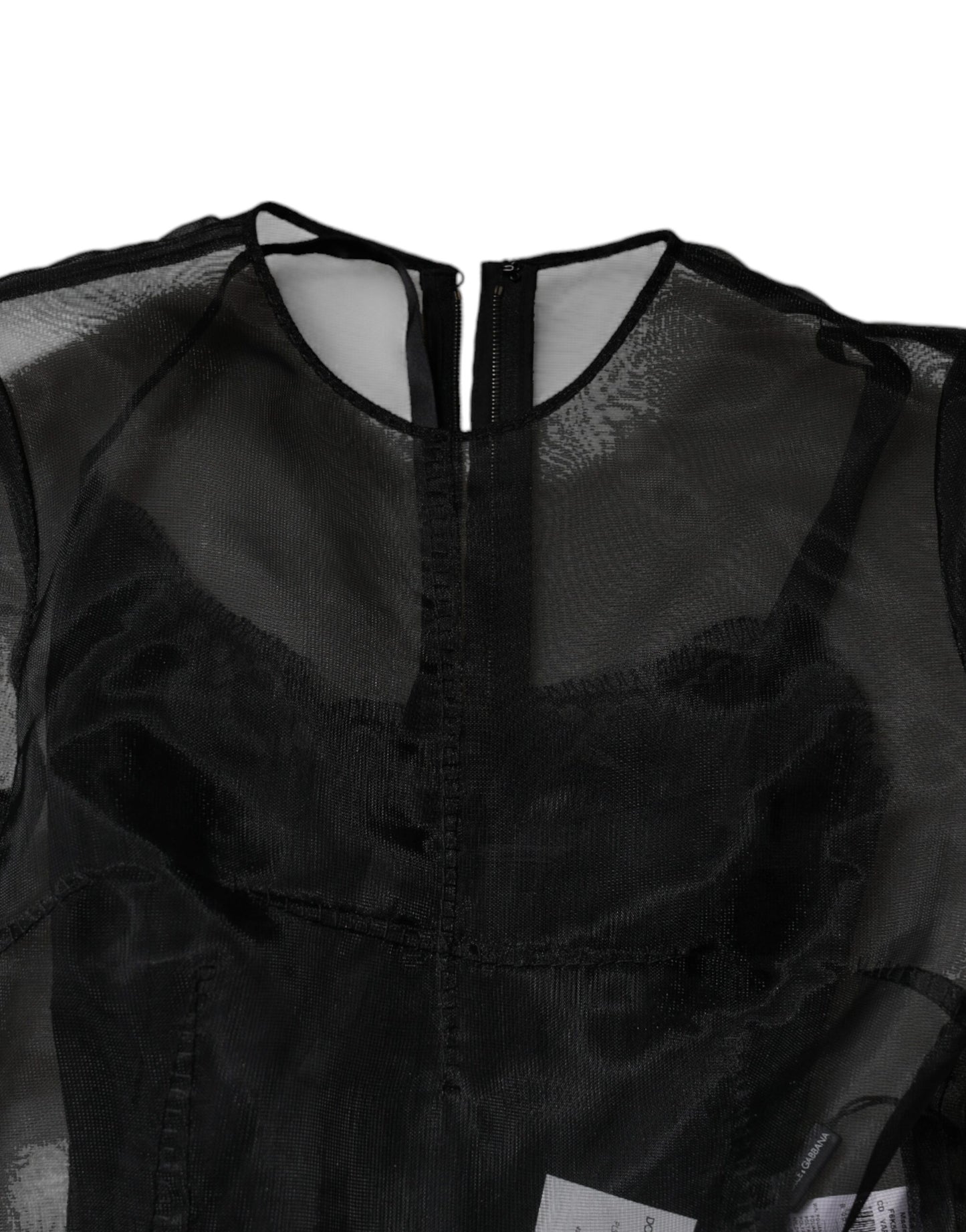 Dolce & Gabbana Black Tulle A-line Midi Cocktail Gown Dress by Dolce & Gabbana