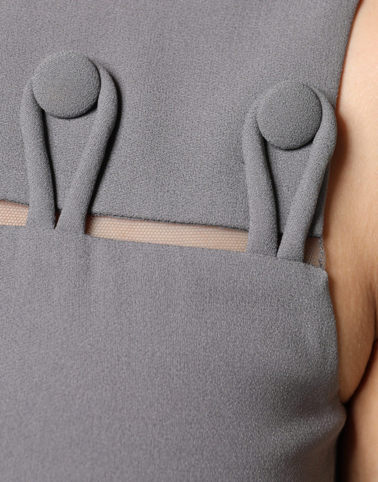 Emporio Armani Gray Round Neck Sleeveless A-line Mini Dress by Emporio Armani