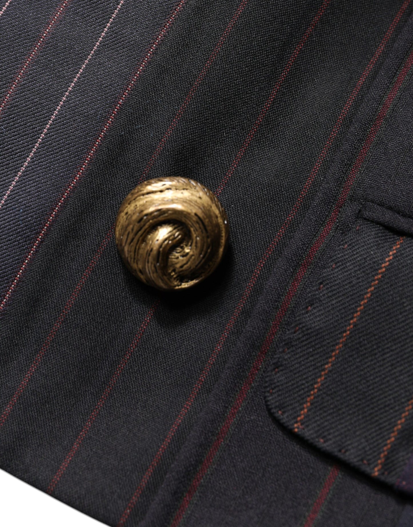 Dolce & Gabbana - Veste blazer courte en laine à rayures multicolores