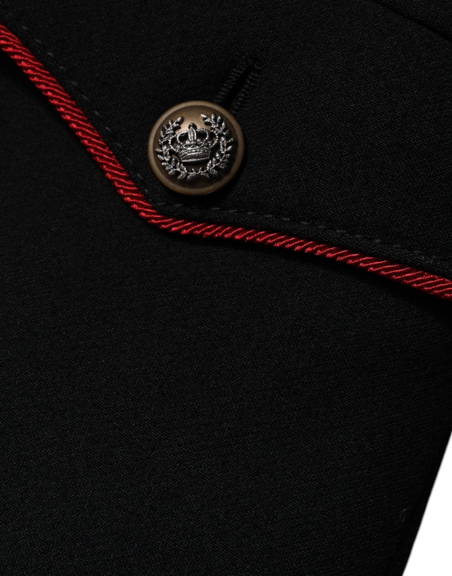 Trench-coat noir à boutonnage simple Dolce & Gabbana