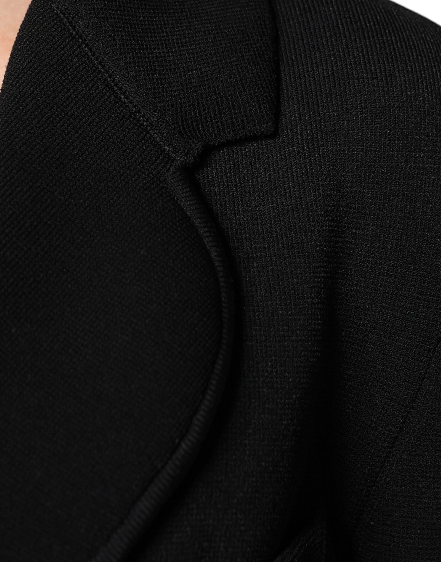 Veste blazer simple boutonnage en viscose noire Dolce & Gabbana