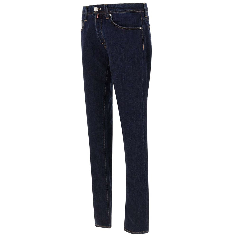 Tramarossa Blue Cotton Jeans & Pant by Tramarossa