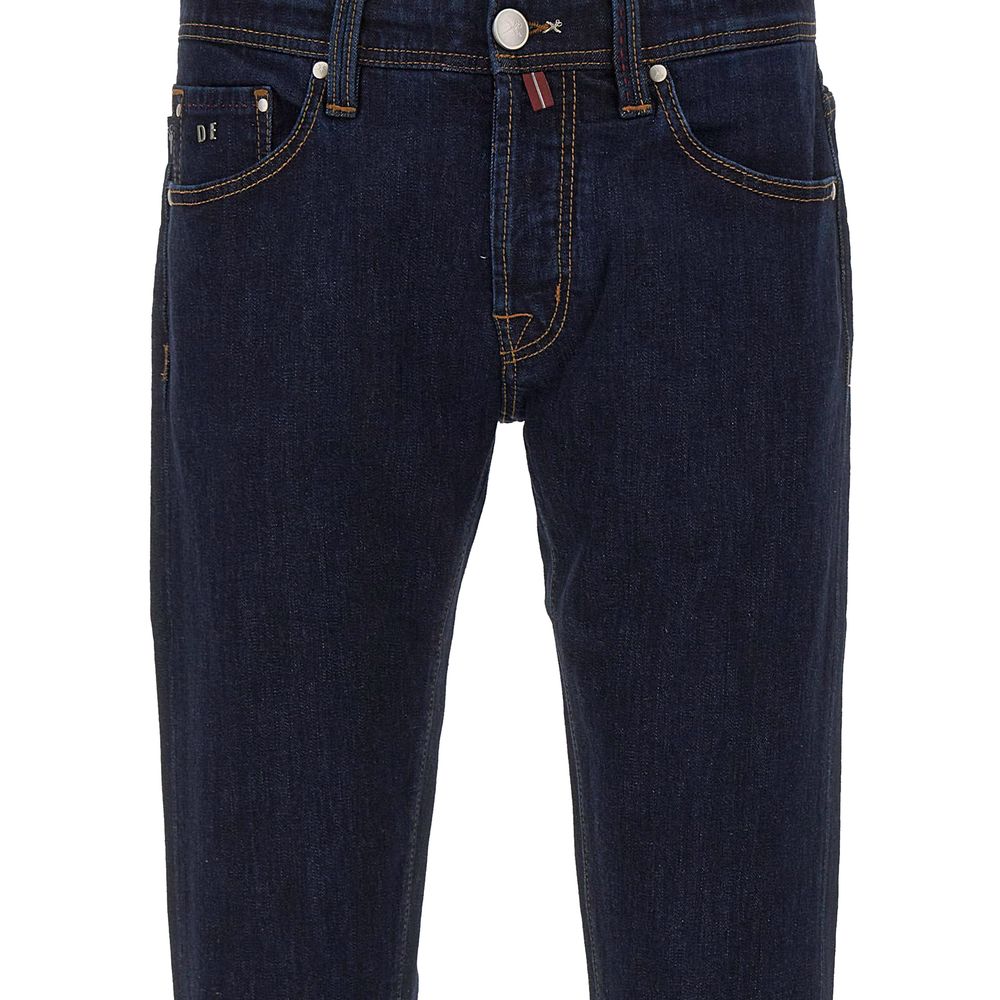 Tramarossa Blue Cotton Jeans & Pant by Tramarossa
