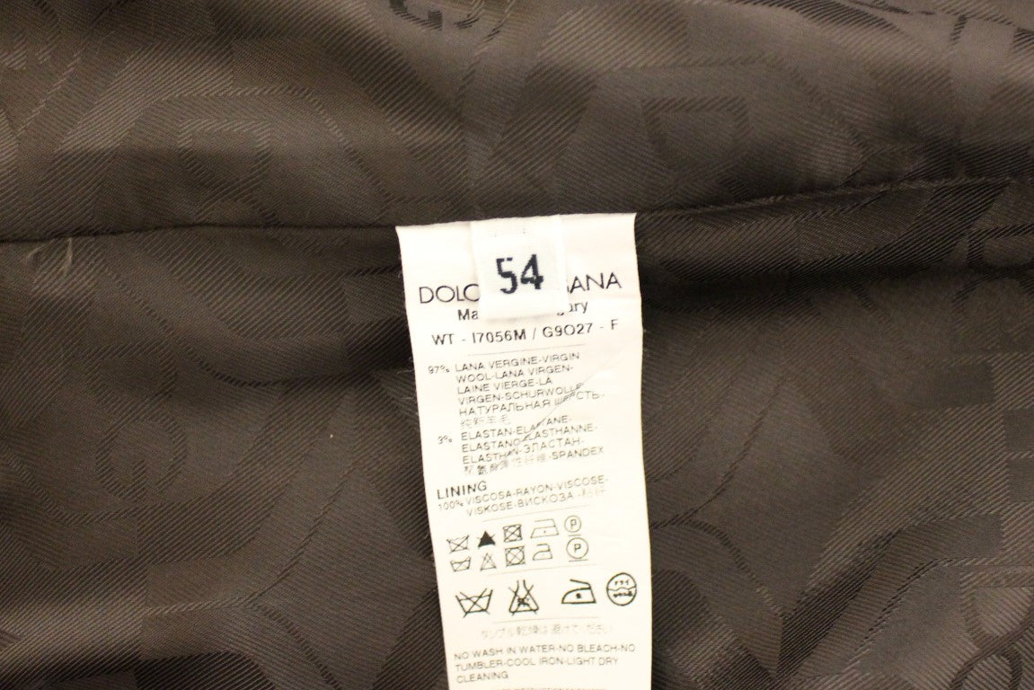Dolce & Gabbana - Robe-gilet élégante en laine à rayures marron