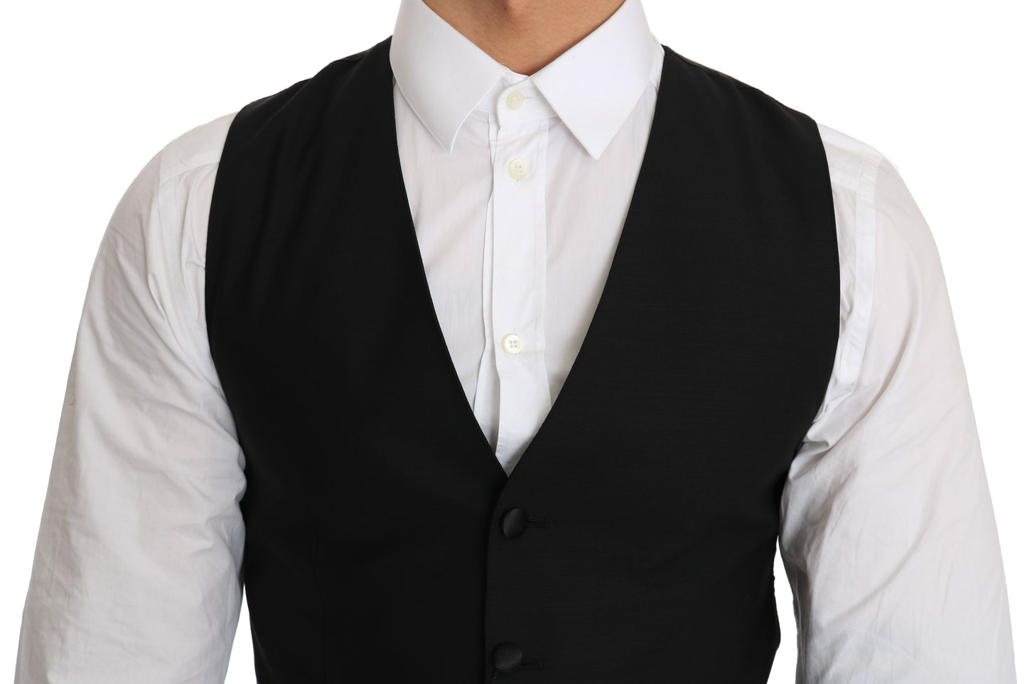 Cardigan habillé en laine mélangée noire élégante Dolce & Gabbana