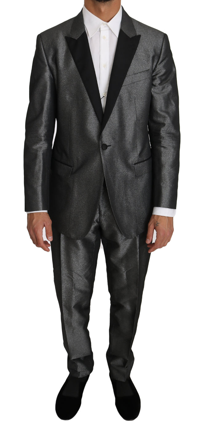 Costume Martini élégant à motifs gris Dolce & Gabbana