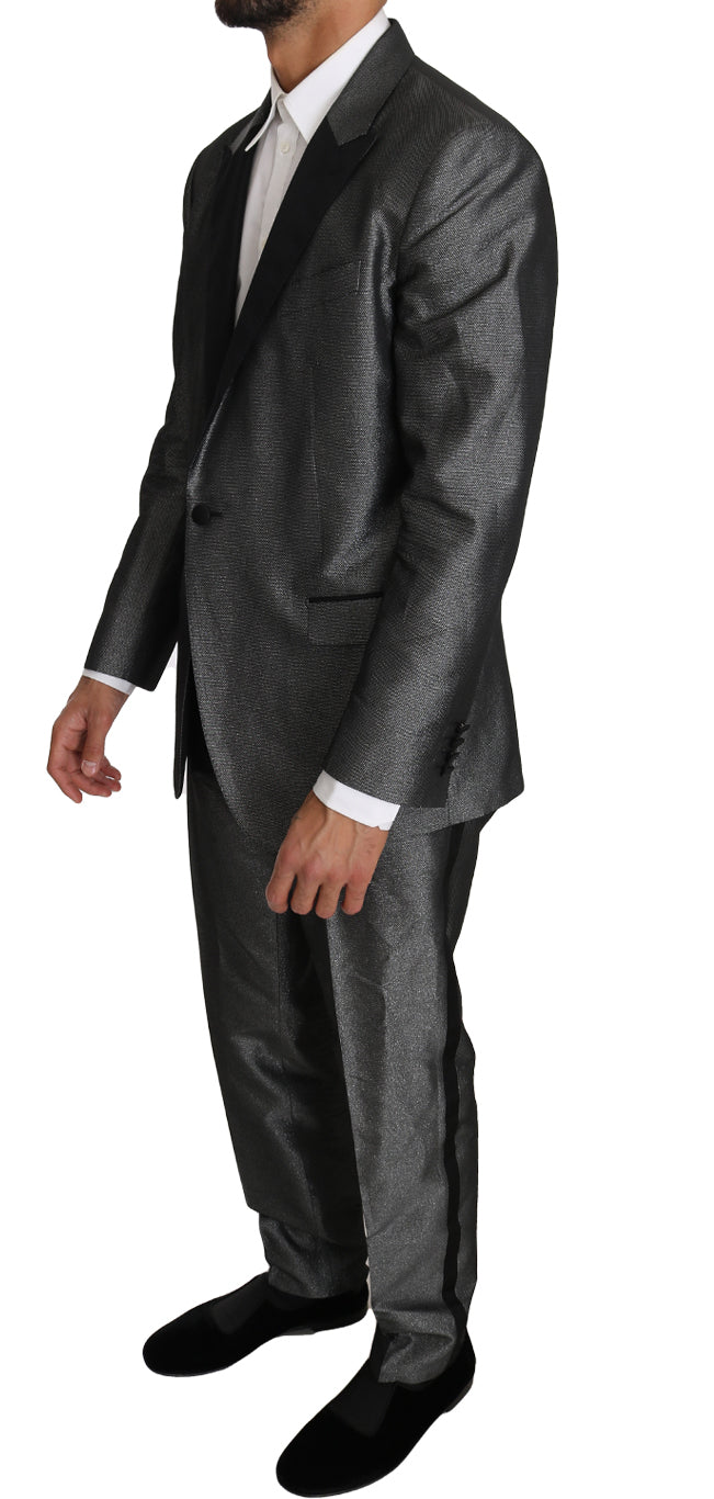 Costume Martini élégant à motifs gris Dolce & Gabbana