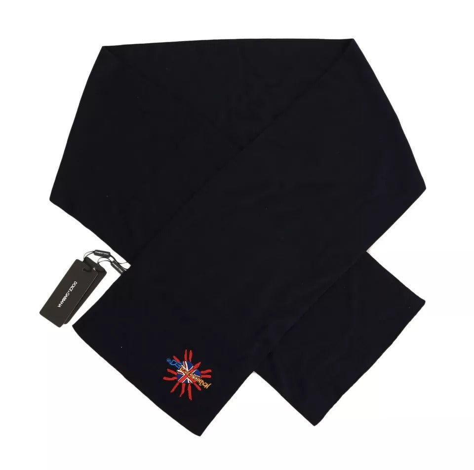 Dolce & Gabbana Blue Wool #DGLovesLondon Shawl Scarf by Dolce & Gabbana