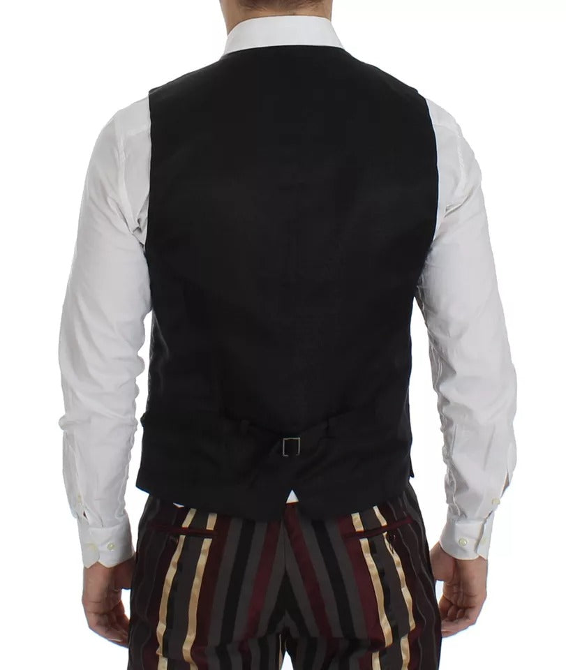 Costume 3 pièces slim fit à rayures multicolores Dolce & Gabbana