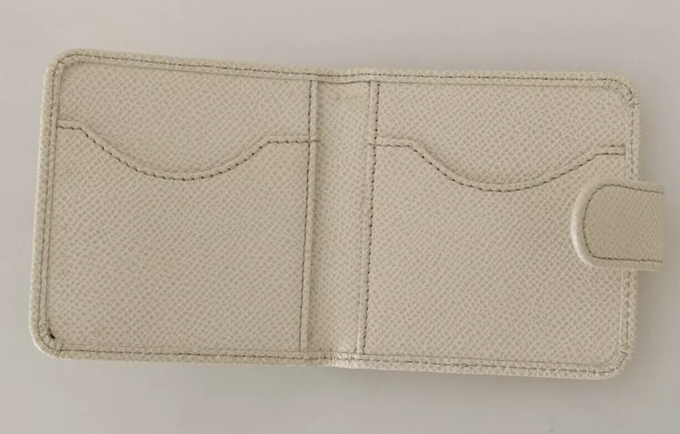 Portefeuille de poche avec étui à préservatifs en cuir Dauphine blanc Dolce & Gabbana