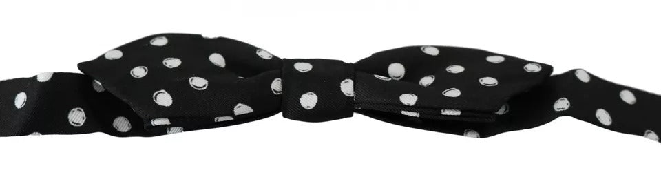 Nœud papillon ajustable à pois noirs Dolce & Gabbana
