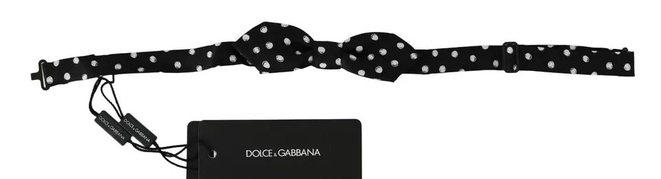 Nœud papillon ajustable à pois noirs Dolce & Gabbana