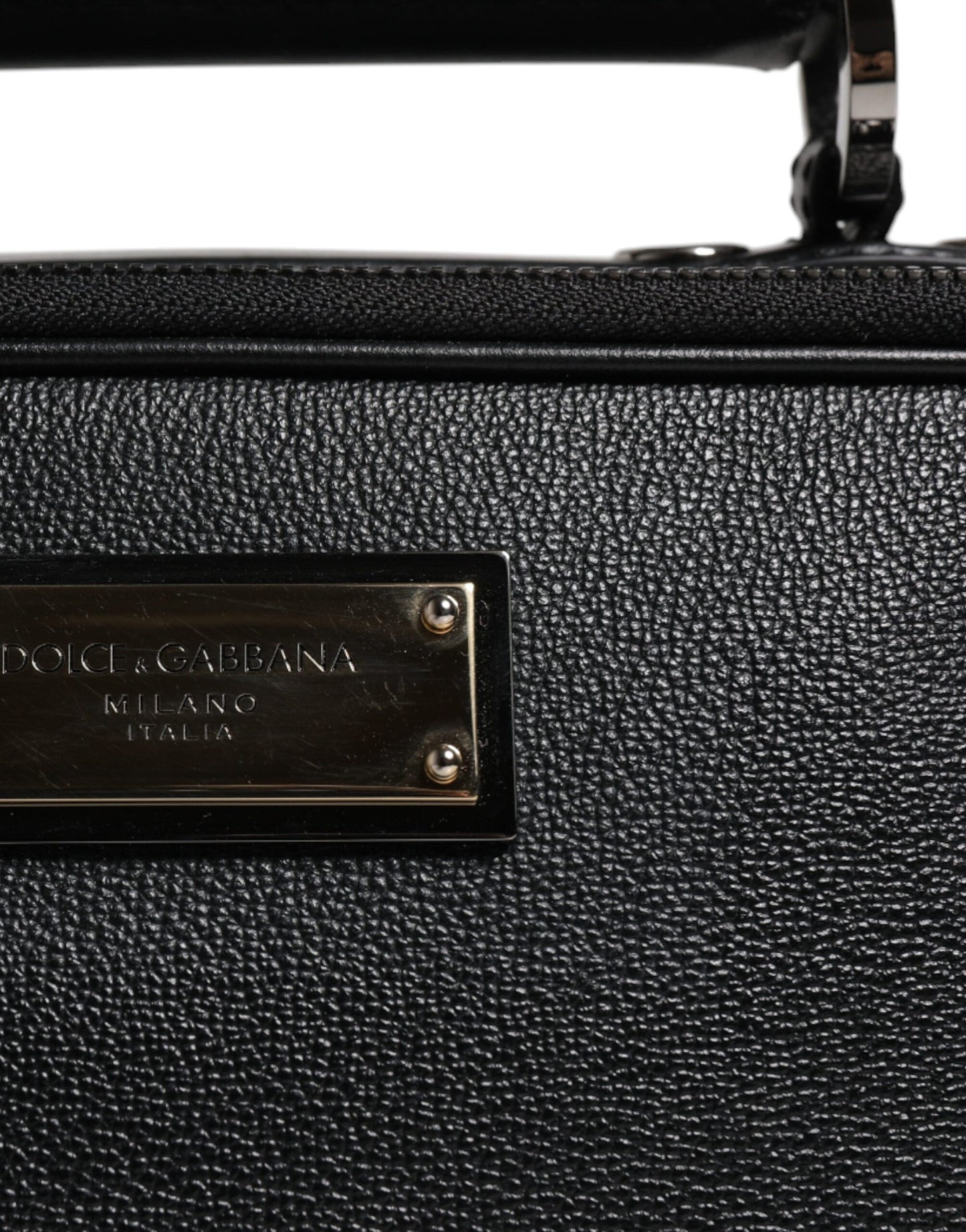 Sac bandoulière Dolce & Gabbana en nylon noir avec logo et poignée supérieure