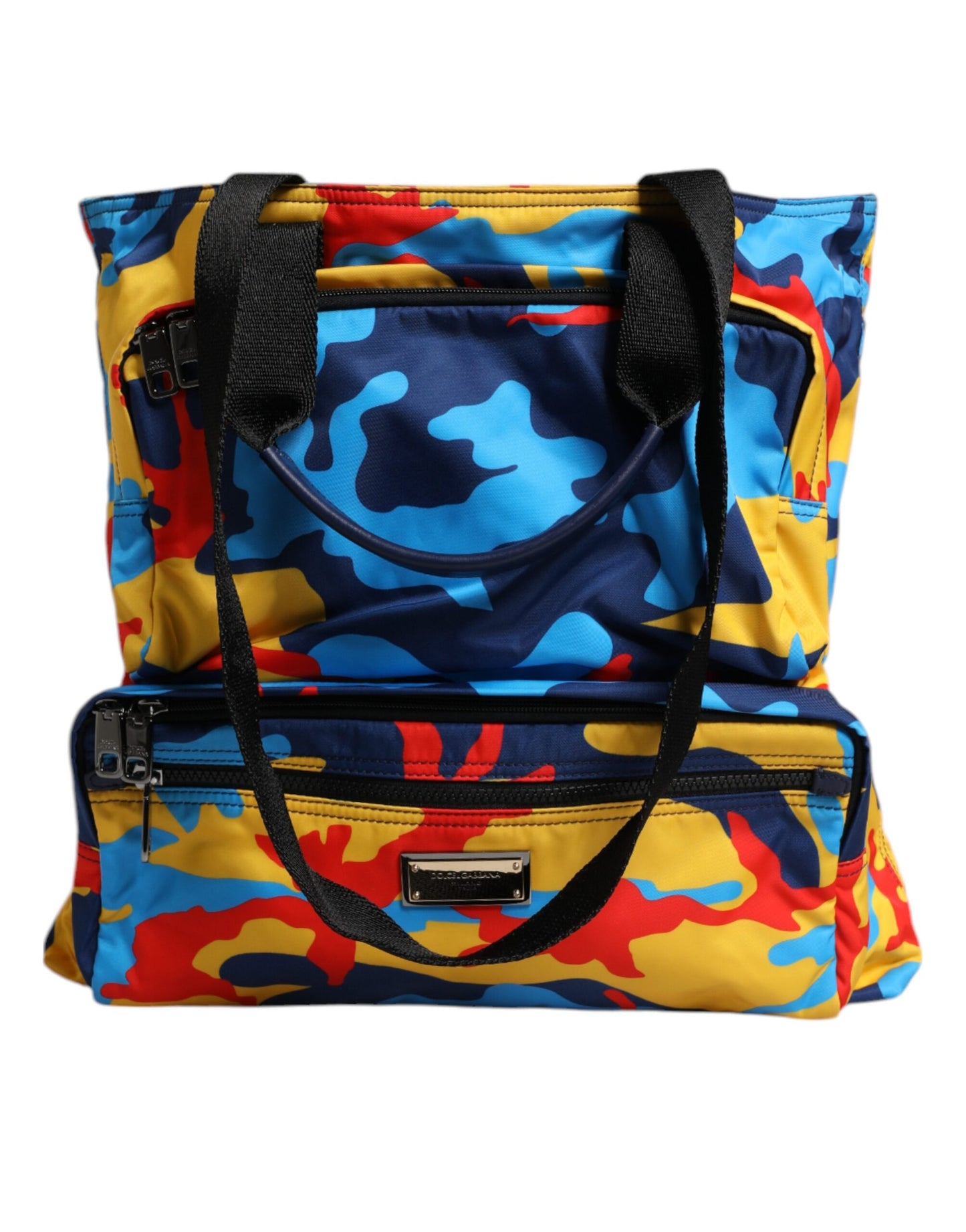 Sac cabas Dolce & Gabbana en nylon camouflage multicolore