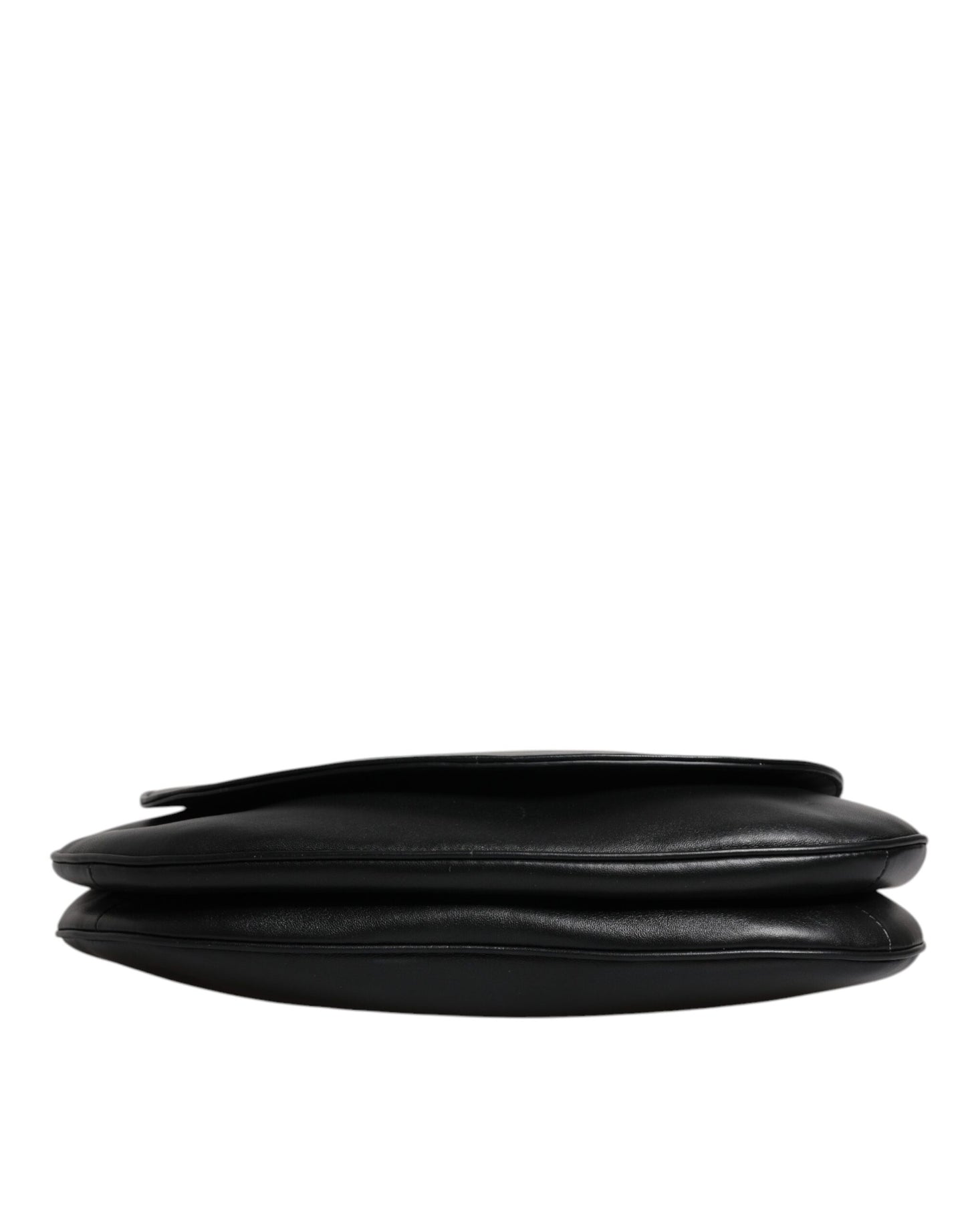 Sac bandoulière à rabat en cuir noir Dolce & Gabbana