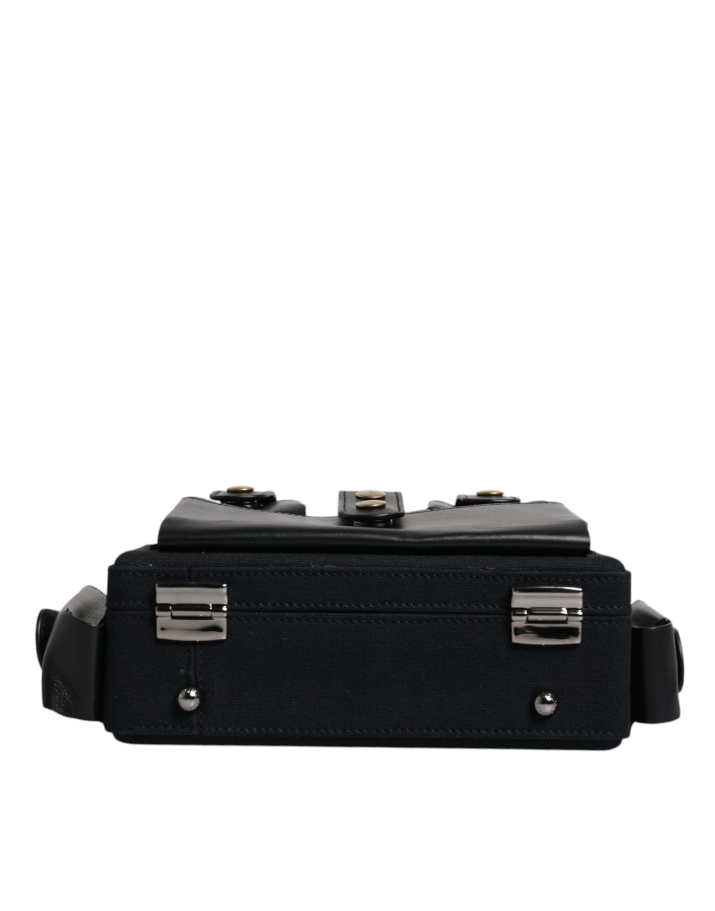 Sac à bandoulière en cuir noir Dolce & Gabbana