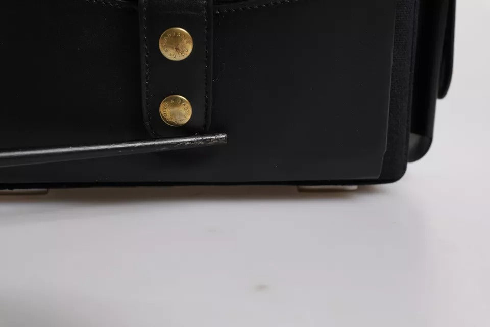 Sac à bandoulière en cuir noir Dolce & Gabbana