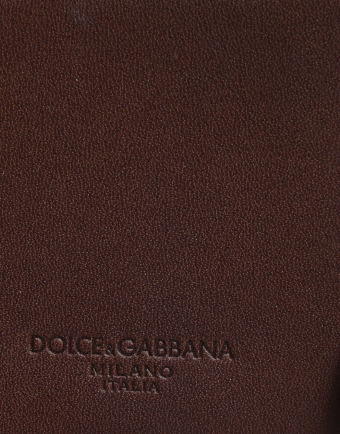 Porte-clés Dolce & Gabbana en cuir marron avec logo et fermeture éclair