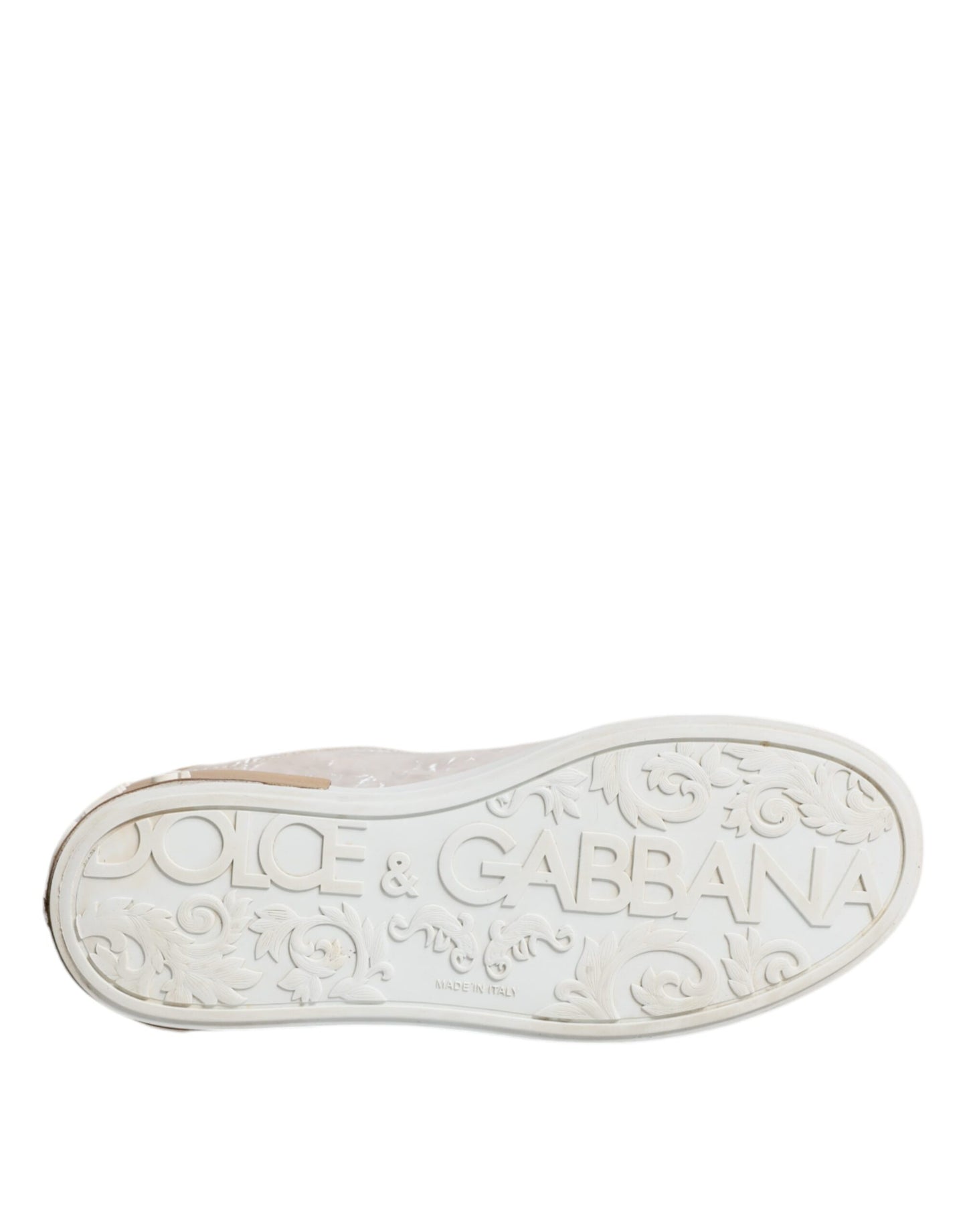 Dolce & Gabbana White Portofino Mother Of Pearl Sneakers Casual Shoes by Dolce & Gabbana