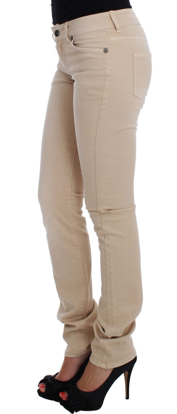 Jean slim en coton stretch beige Cavalli