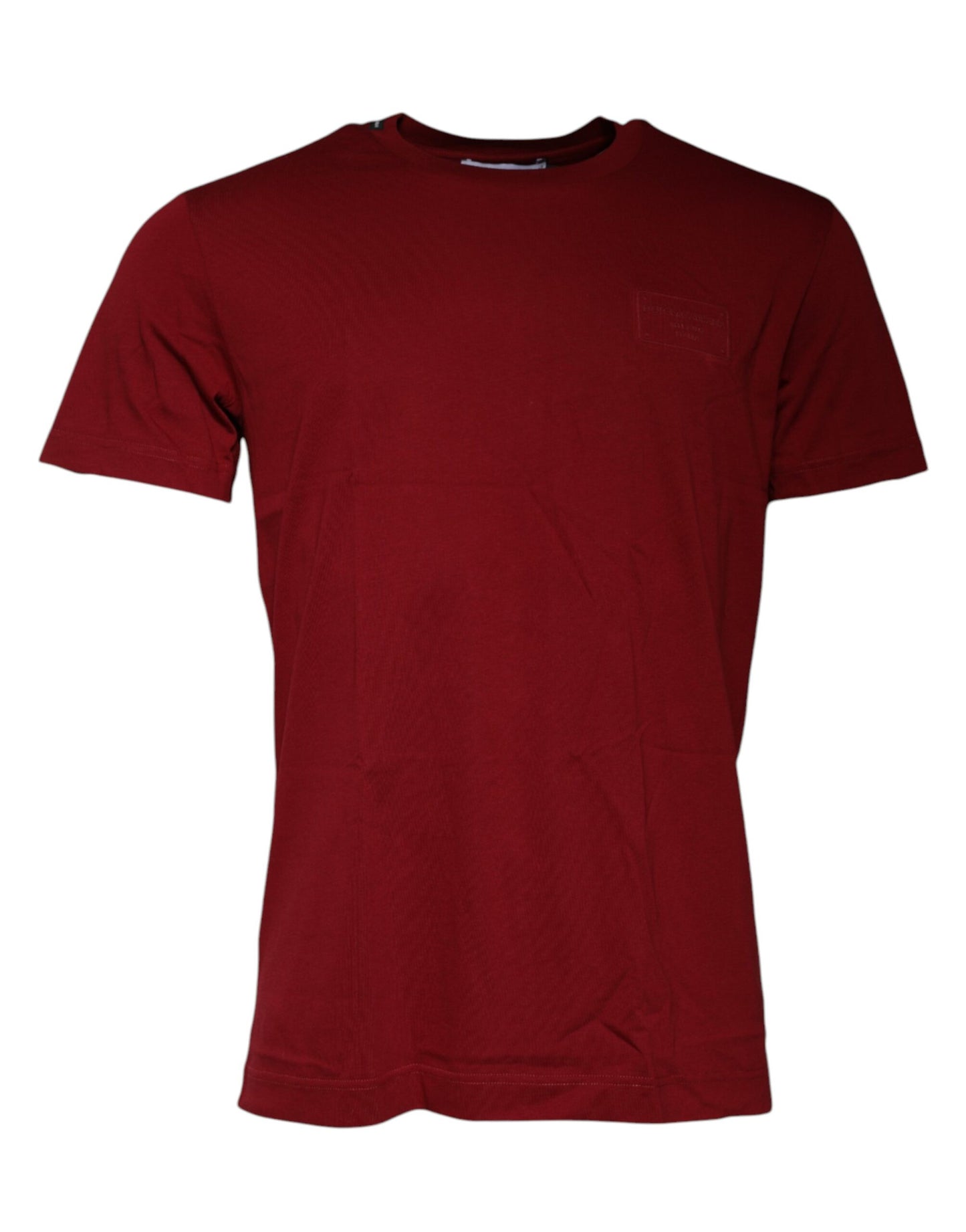 Dolce & Gabbana Maroon Logo Crew Neck Short Sleeves T-shirt by Dolce & Gabbana