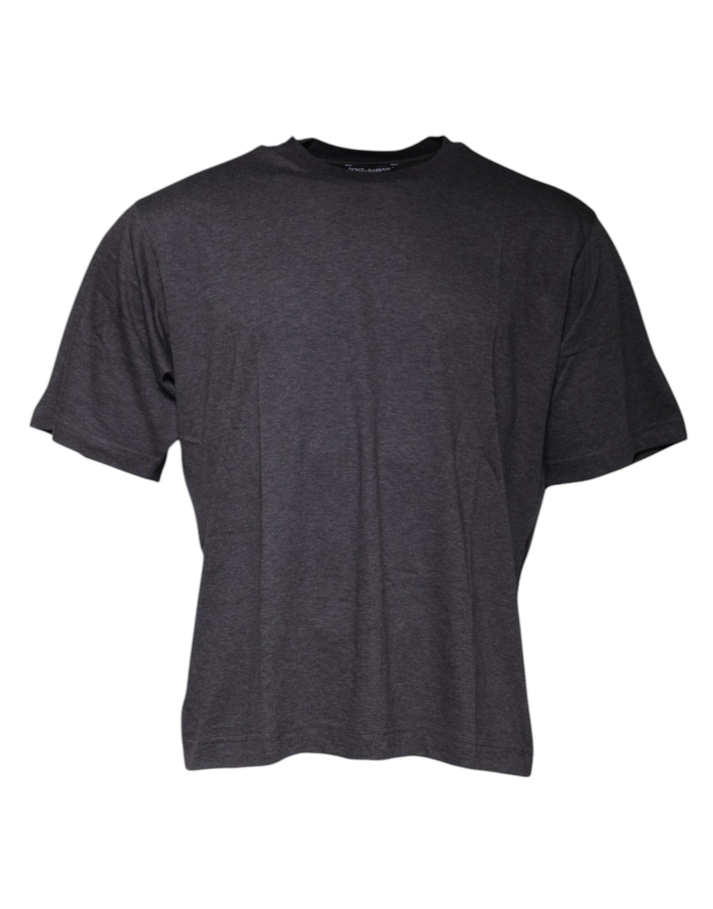 Dolce & Gabbana Dark Gray Crew Neck Short Sleeves T-shirt by Dolce & Gabbana