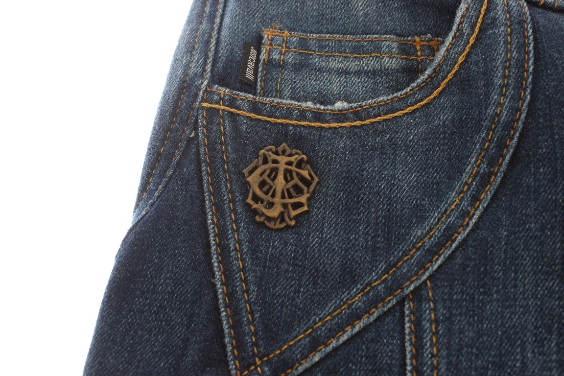 Jean Cavalli élégant à jambe évasée et taille basse