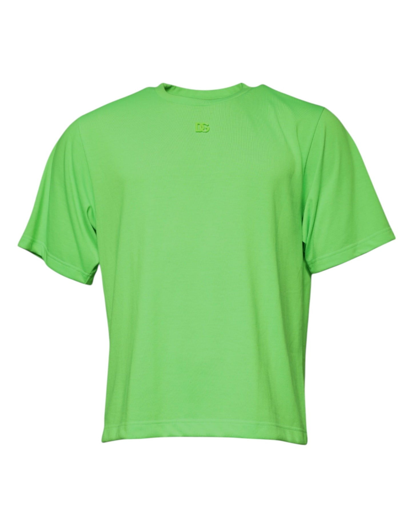 Dolce & Gabbana Green Logo Polyester Crew Neck T-shirt by Dolce & Gabbana