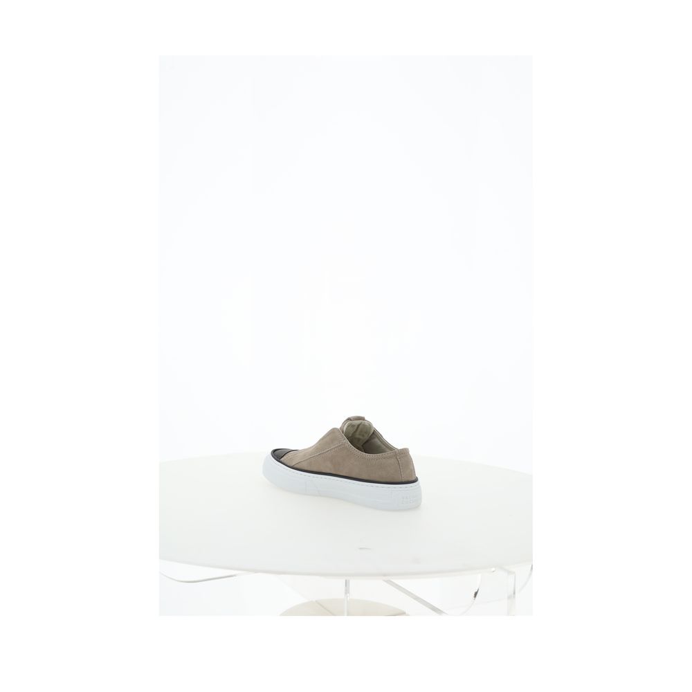 Brunello Cucinelli Sneakers Calf Leather Suede – Beige