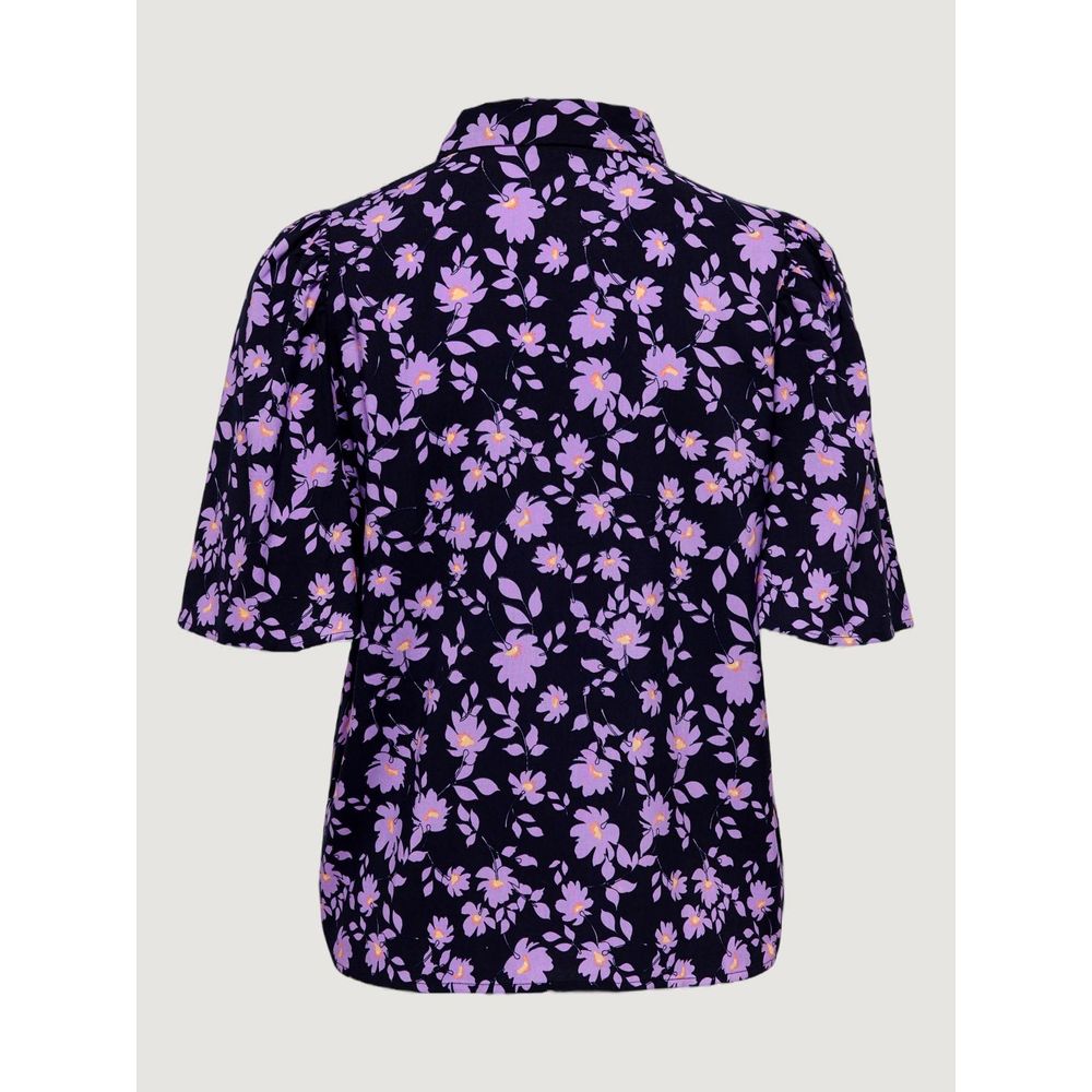 Jacqueline De Yong Purple Viscose Shortsleeve
