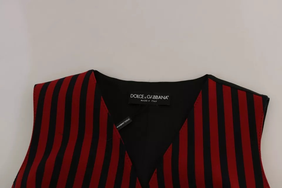 Dolce & Gabbana Gilet à rayures rouges et noires Chemisier Haut