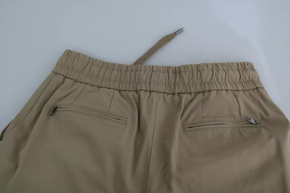 Dolce & Gabbana Beige Pin Up Print Cargo Pants by Dolce & Gabbana