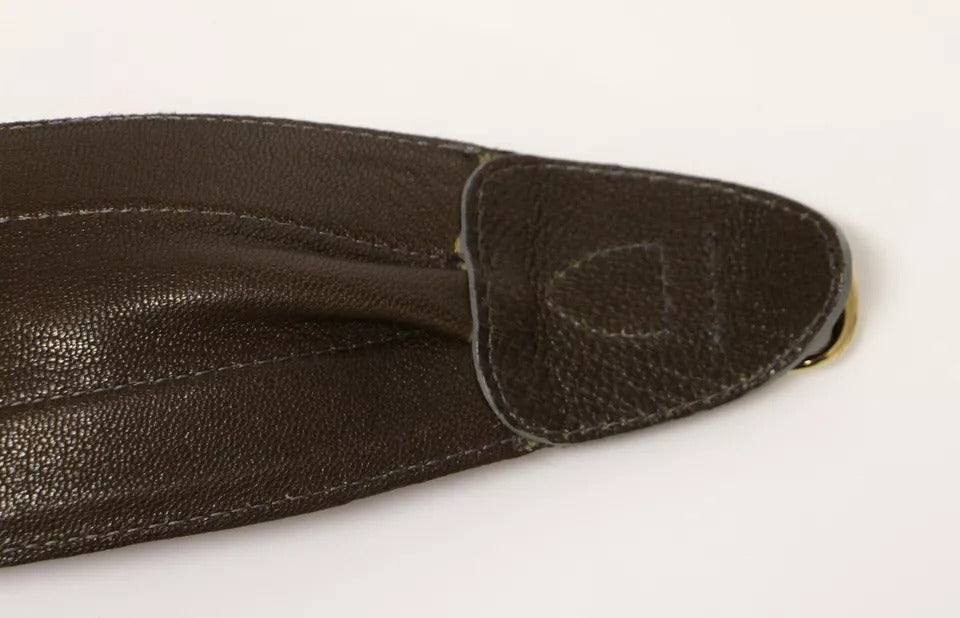 Dolce & Gabbana Brown D&G Leather Linen Logo Belt