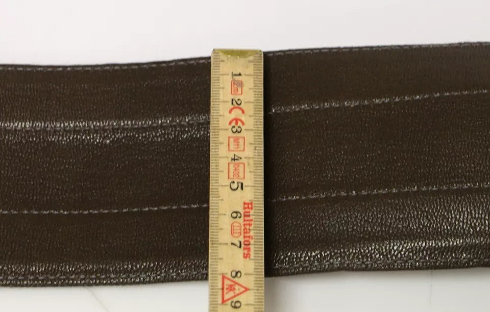 Dolce & Gabbana Brown D&G Leather Linen Logo Belt