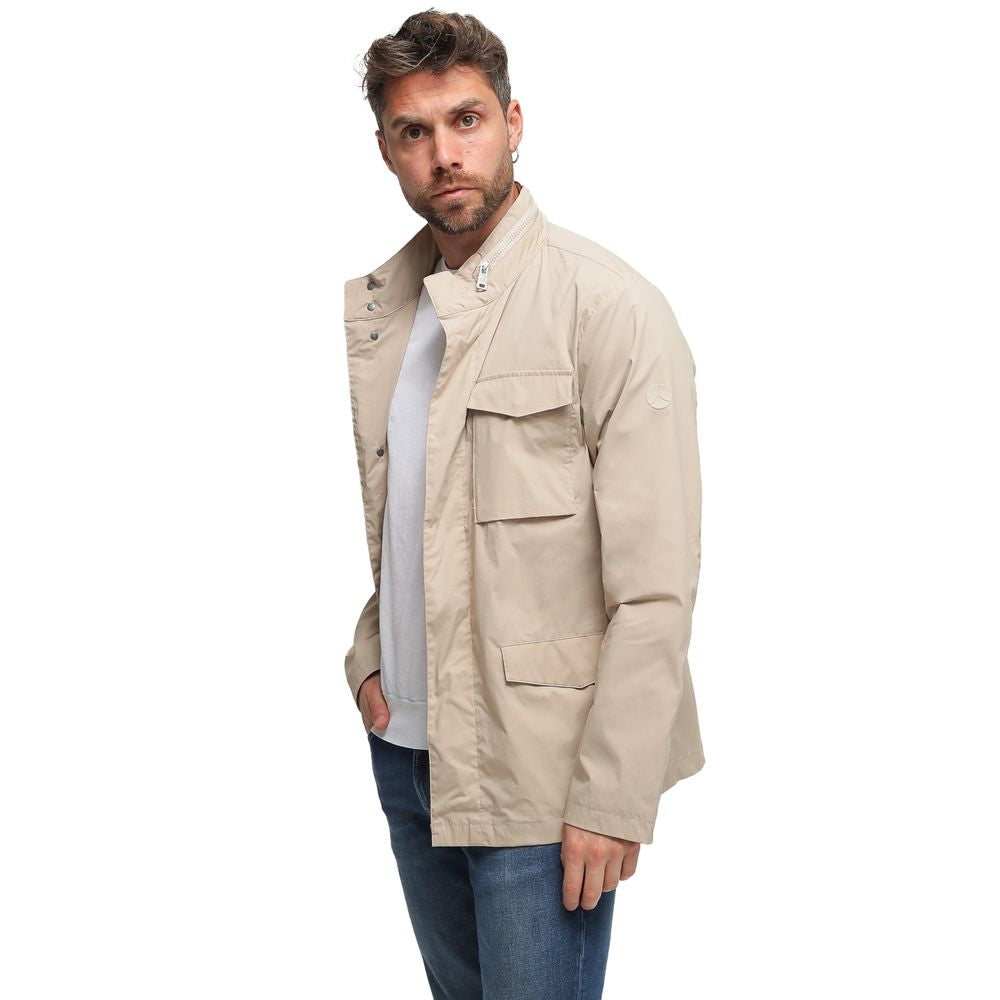 People Of Shibuya Beige Cotton Jacket by People Of Shibuya